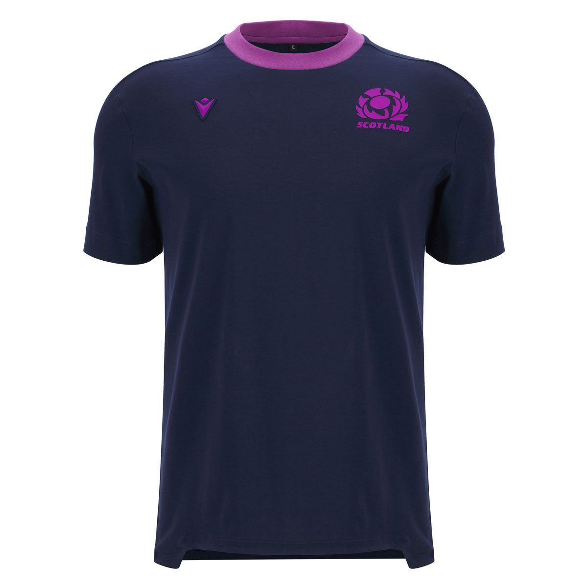 Scotland Mens Athleisure Cotton T-Shirt 25/26 Navy - Front Scotland Mens Athleisure Cotton T-Shirt 25/26 Navy - Front