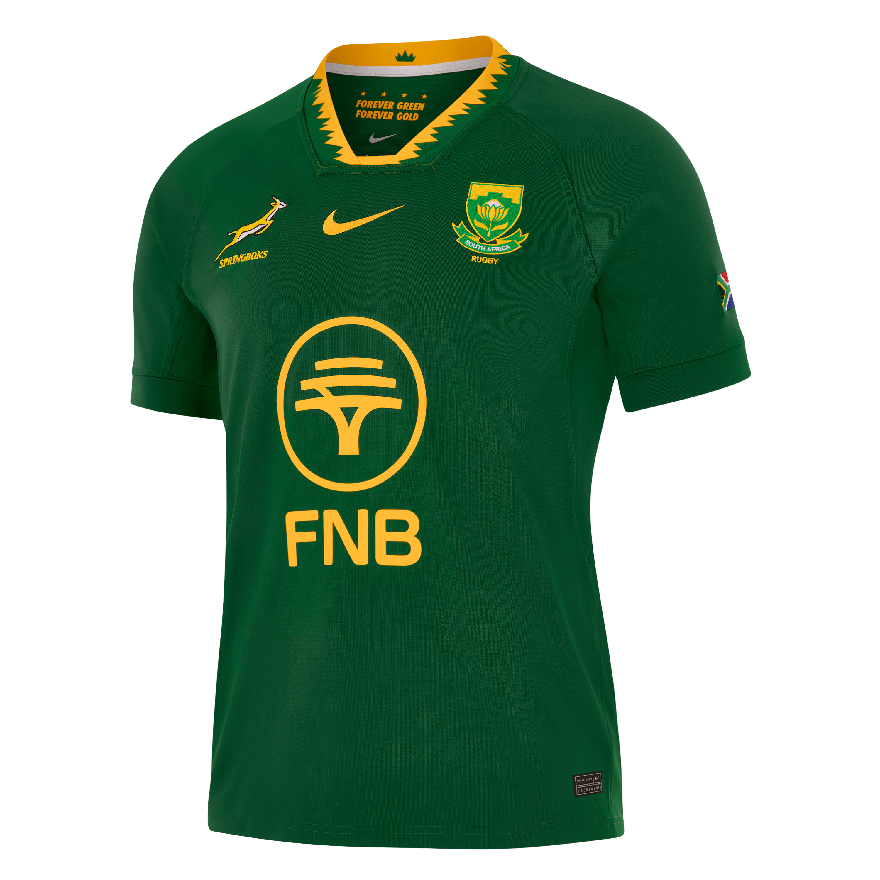 South Africa Springboks Mens Home Stadium Jersey 25/26 - Front South Africa Springboks Mens Home Stadium Jersey 25/26 - Front